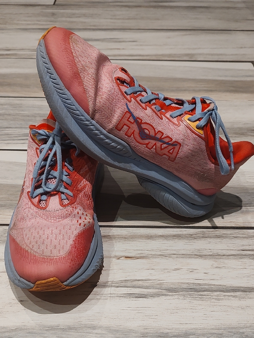 HOKA Women's Pink And Gray Running Shoes